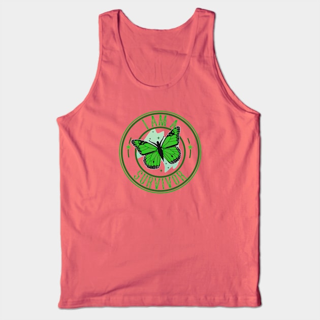 I am a Survivor - Green Tank Top by MonarchGraphics